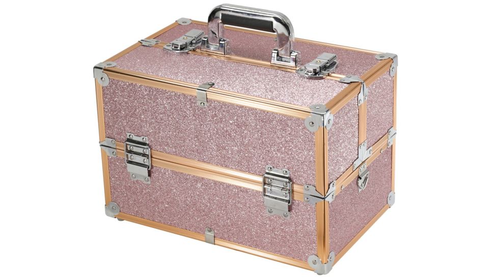 TZ Case Aluminum-Framed Makeup Case, Rose Gold, 14.25 x 9 x 9.25in, AB-16 ROG