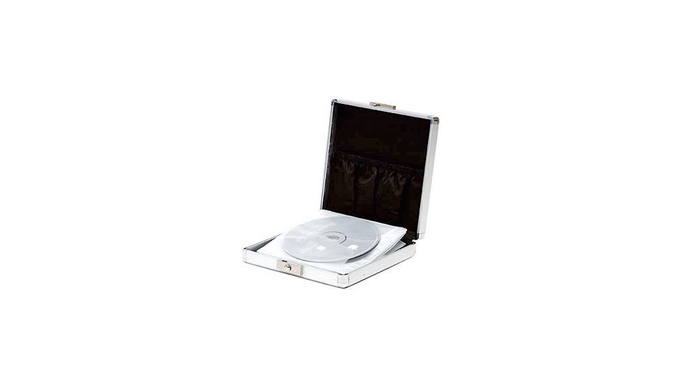 TZ Case CD212 Small Aluminum CD/DVD Case - Smooth Silver Circle CD212DSC