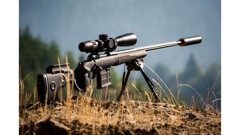 U.S. Optics B-17 3.2-17x50 mm Rifle Scope, Digital Red FFP GEN II XR Reticle, 110 Click EREK Elevation Knob and US#5 Windage Knob with 1/10 MIL Adjustment, Matte Black, B-17 GENIIXR