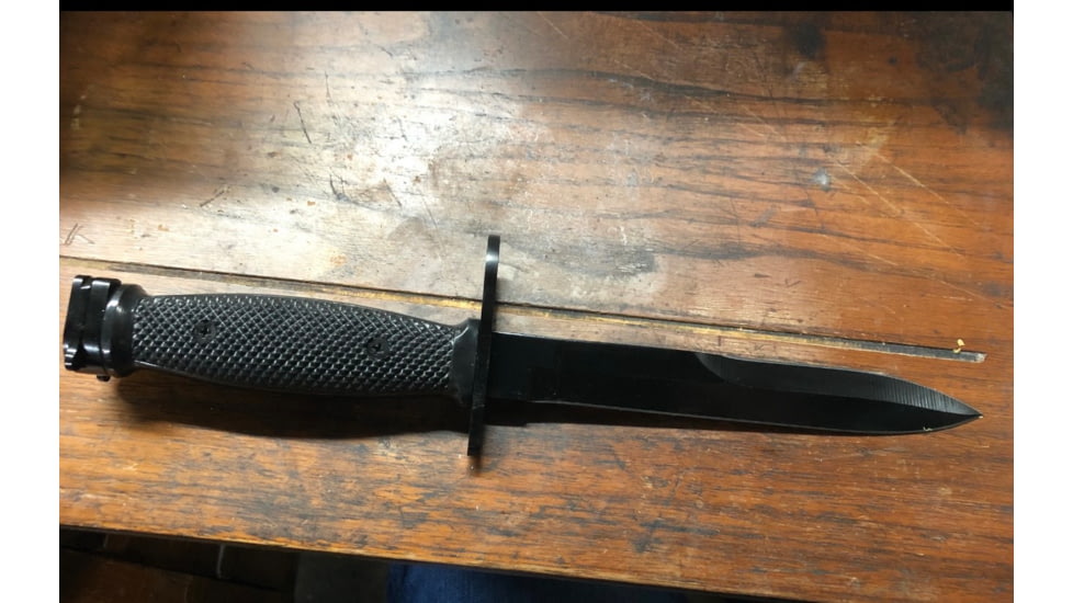 U.S. Spec Reproduction M7 Bayonet Knife wM8A1 Scabbard, Black Bayonet/OD Scabbard, 11.75in, RM7M8A1