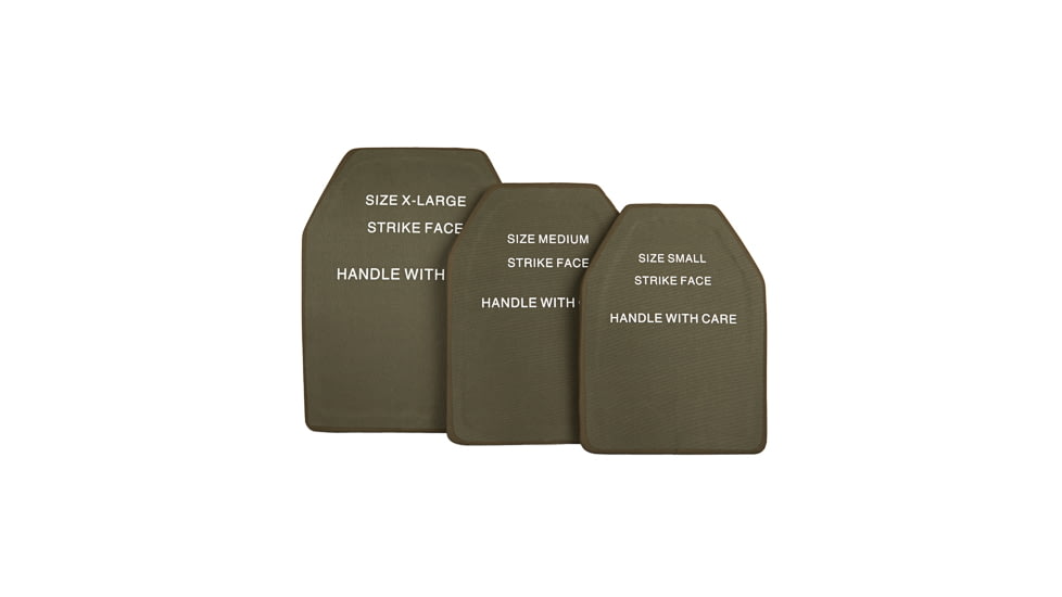 UARM SA3AU Level IIIA+ UHMWPE SAPI Armor Plate, Multi-Curved, Nylon Covered, 12.5in x 9.4in, Ranger Green, Medium, SA3AUM