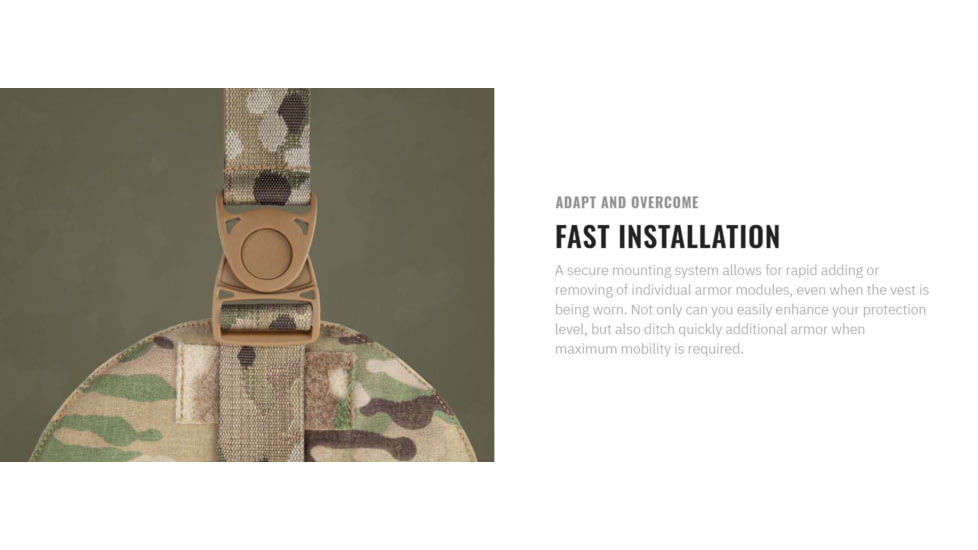 UARM TAM Thigh Armor Module, Type IIA Threat Level, Multicam, SATAM2A-TAMM