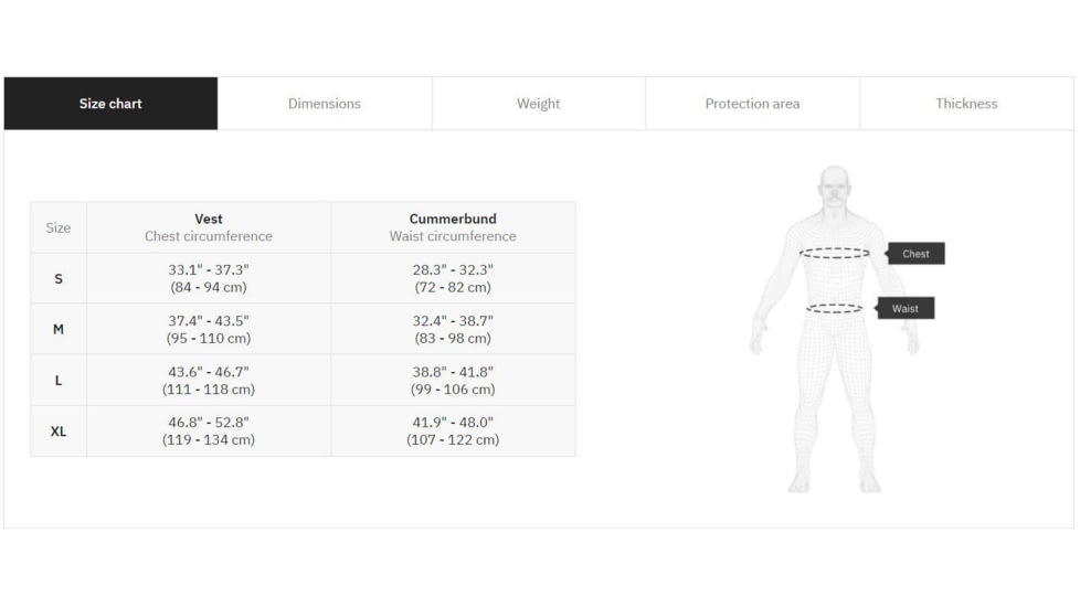 UARM UCV Universal Concealable Vest, Type IIIA Threat Level, Elastic Cummerbund, Black, L, UCVLB-EMCXLB-SAUCVL3A