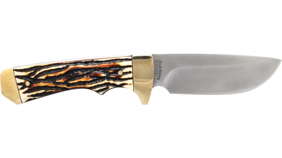 Uncle Henry 2 pc. Elk Hunter Drop Point and Caping Full Tang Fixed Blade Knife Combo, Black / Silver, Medium UHCOM2CP