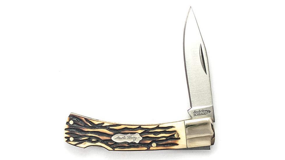 Uncle Henry Bruin Lockback Folding Knife,6.5in Steel Drop Point Blade,Staglon Handle,Clam Package 5UHCP