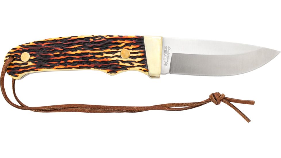 Uncle Henry Pro Hunter Full Tang Fixed Blade Knife, Black / Silver, Medium