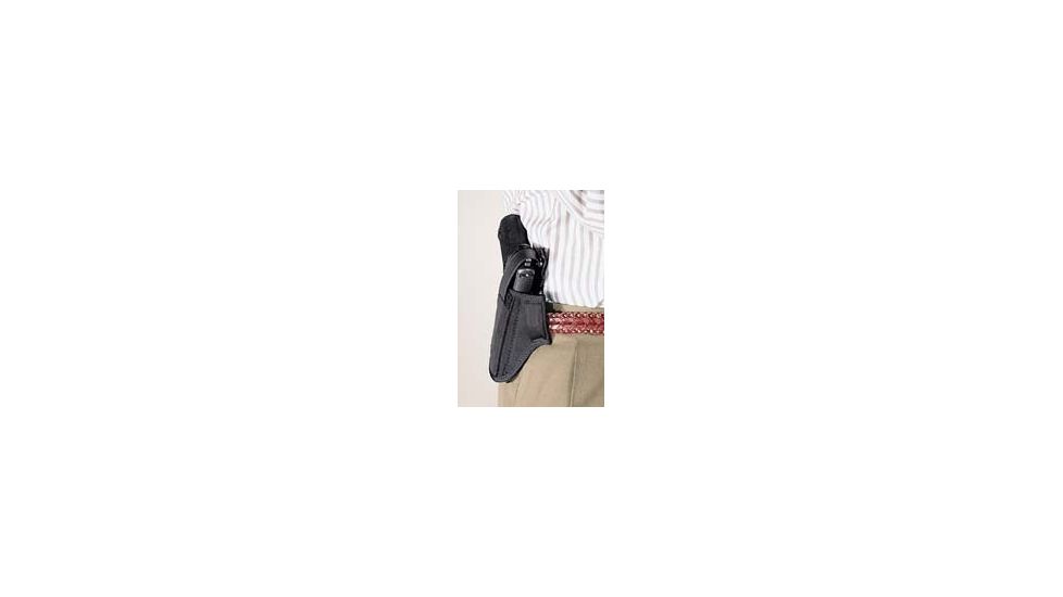 Uncle Mike's Super Belt Slide Holster, Large Auto, 3.75 in-4.5 in, Ambidextrous, Size 15, Black, 86150