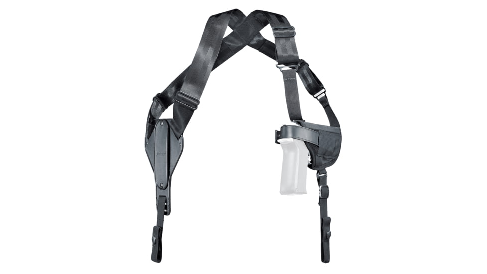 Uncle Mike's Horizontal Shoulder Holster, Size 5, Fits Large Auto With 5 Barrel, Ambidextrous, Black 87050A