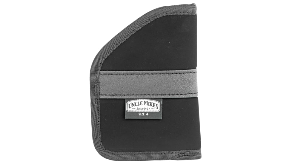 Uncle Mike's Suede Pocket Holster, #4, Compact Autos 9mm, Ambidextrous, Black, 87444A