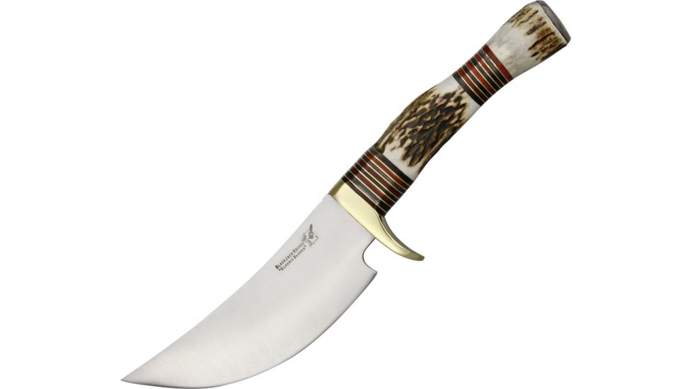 Uncle Mikes Obadiah Skinner Fixed Blade Knife, 5.125in, Stainless Clip Blade, Genuine Stag Handle BJ054