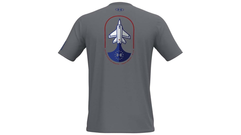Under Armour Freedom By Air T-Shirt - Mens, Steel, Extra Large, 1362054035XL