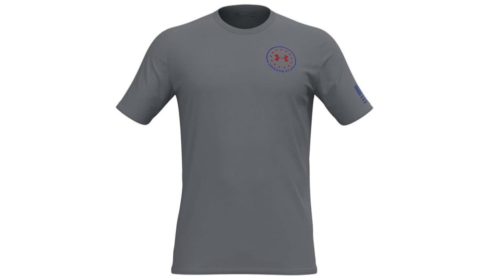 Under Armour Freedom By Air T-Shirt - Mens, Steel, Extra Large, 1362054035XL