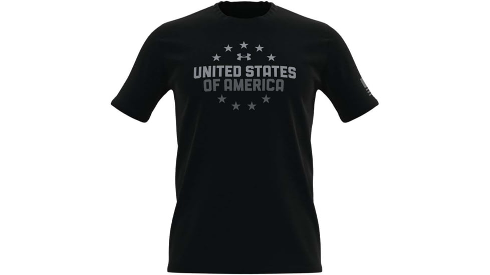 Under Armour Freedom CAP USA T-Shirt - Mens, Tall, Black, 4XL, 13650510014XT