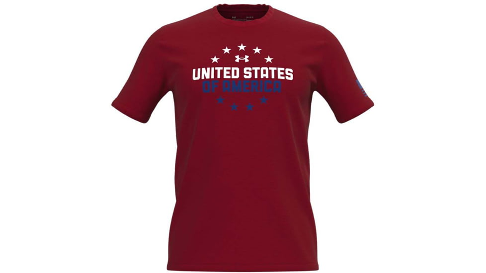 Under Armour Freedom CAP USA T-Shirt - Mens, Tall, Red, Large, 1365051600LGT