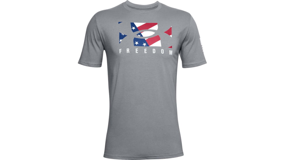 Under Armour Freedom New BFL T-Shirt - Mens, Steel, Extra Large, 1358039035XL