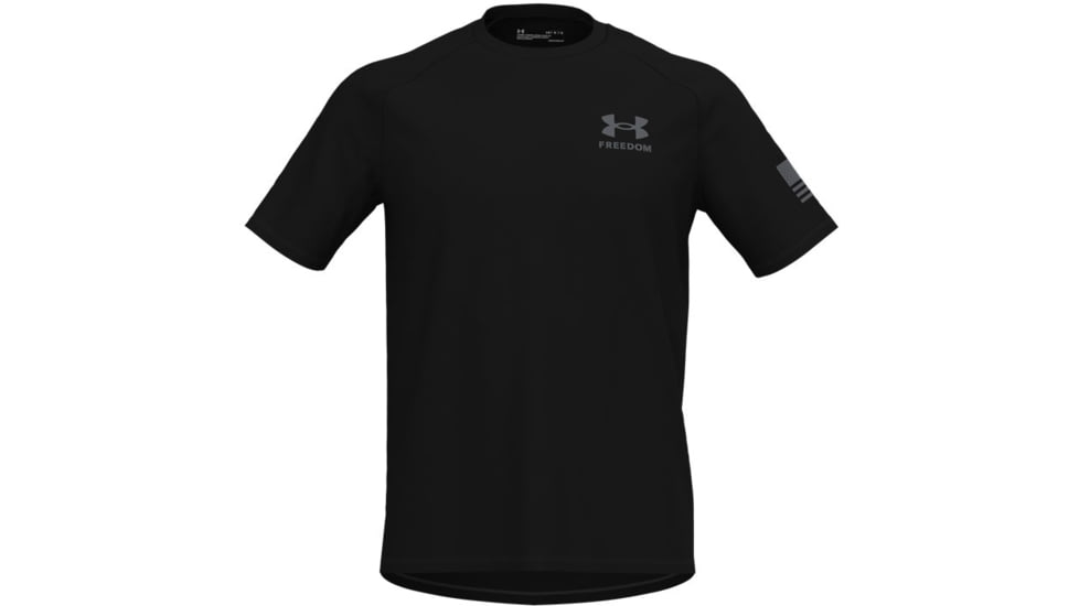 Under Armour Freedom Tech Short Sleeve T-Shirt - Men's, Black/Pitch Gray, Large, 1369468001LG