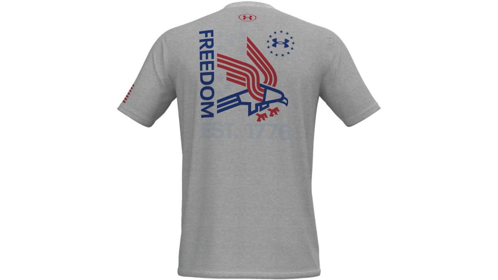 Under Armour Freedom USA Eagle T-Shirt - Mens, White, Extra Large, 1362049100XL