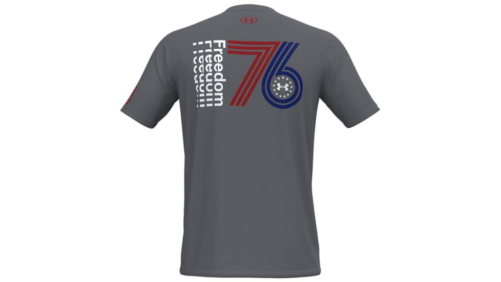 Under Armour Freedom USA T2 T-Shirt - Mens, Steel, 3XL, 13620480353X