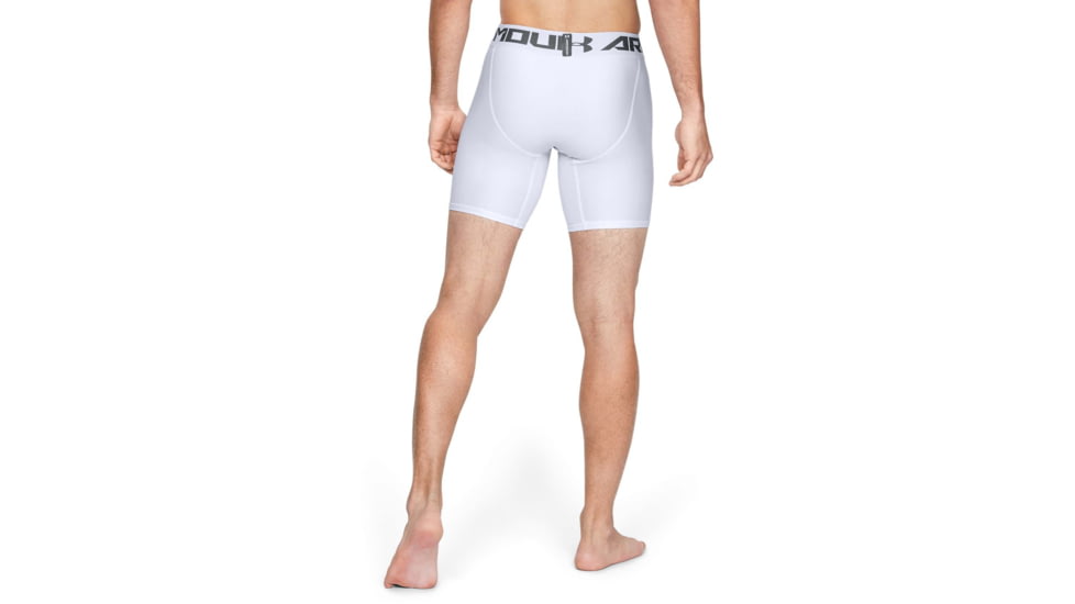 Under Armour HeatGear Armour Mid Boxer - Mens, White, X-Large, 1289566100XL