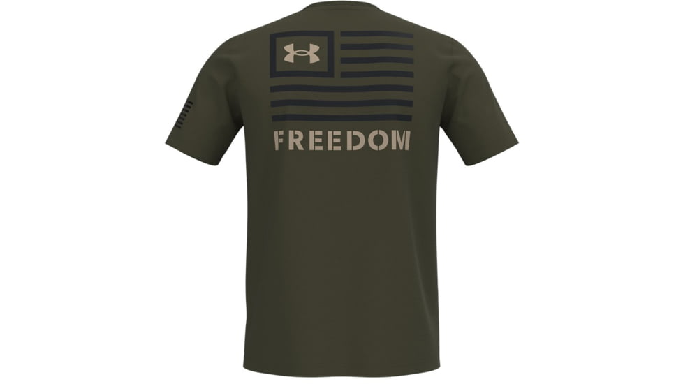 Under Armour Freedom Banner T-Shirt - Men's, Marine OD Green, Medium, 1370818390MD