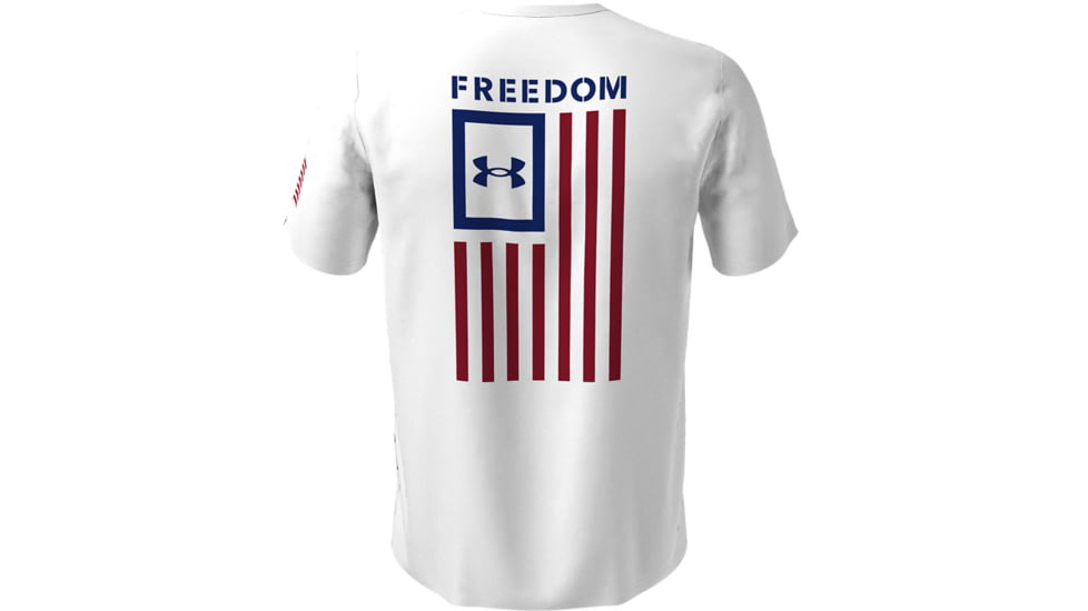 Under Armour Freedom Flag T-Shirt - Men's, White/Royal, 3XL, 13708101013X