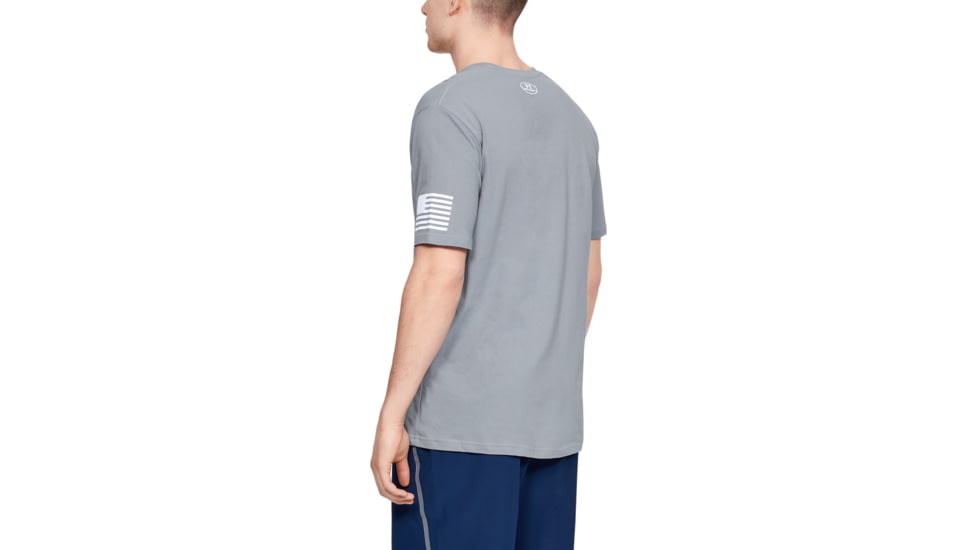 Under Armour UA Freedom Chest T-Shirt - Mens, Steel Medium Heather, 2X-Large, 13333540352X