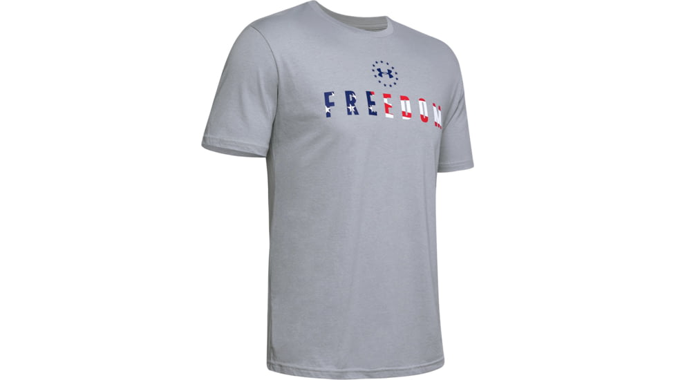 Under Armour UA Freedom Chest T-Shirt - Mens, Steel Medium Heather, 2X-Large, 13333540352X