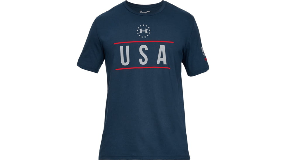 Under Armour UA Freedom USA Chest T-Shirt - Mens, Academy, Extra Large, 1327555408XL