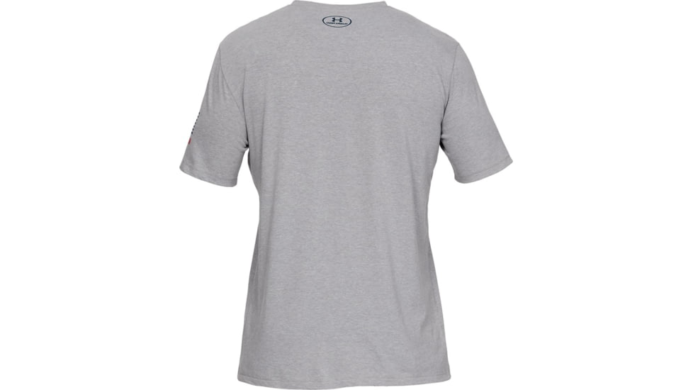 Under Armour UA Freedom USA Chest T-Shirt - Mens, Steel Light Heather, 2XL, 13275550352X