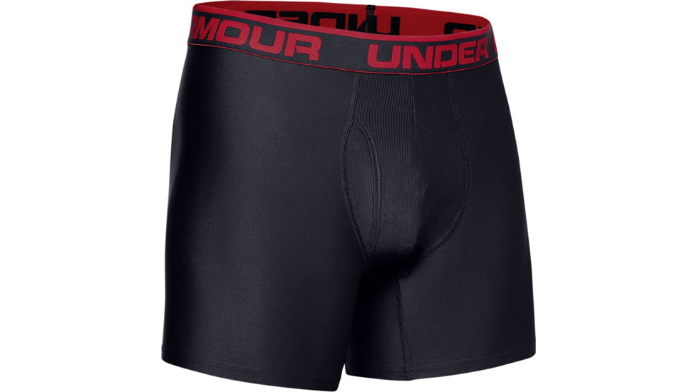 Under Armour UA Original Series 6in Boxerjock 2-Pack - Mens, Black/Red, Small, 1282508003SM