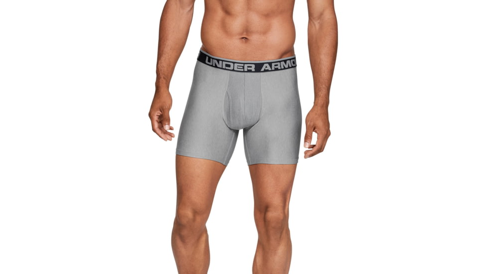 Under Armour UA Original Series 6in Boxerjock 2-Pack - Mens, Carbon Heather, Small, 1282508092SM