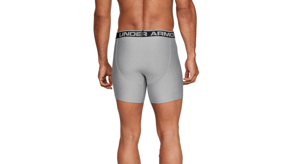 Under Armour UA Original Series 6in Boxerjock 2-Pack - Mens, Carbon Heather, Small, 1282508092SM