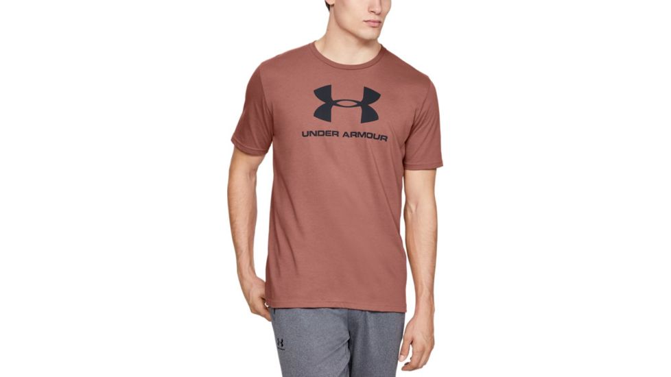 Under Armour UA Sportstyle Logo T-Shirt - Mens, Extra Large, Cedar Brown, 1329590226XL