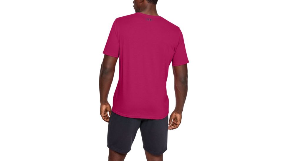 Under Armour UA Sportstyle Logo T-Shirt - Mens, Extra Large, Exuberant Pink, 1329590671XL