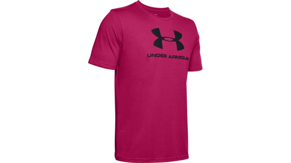 Under Armour UA Sportstyle Logo T-Shirt - Mens, Extra Large, Exuberant Pink, 1329590671XL