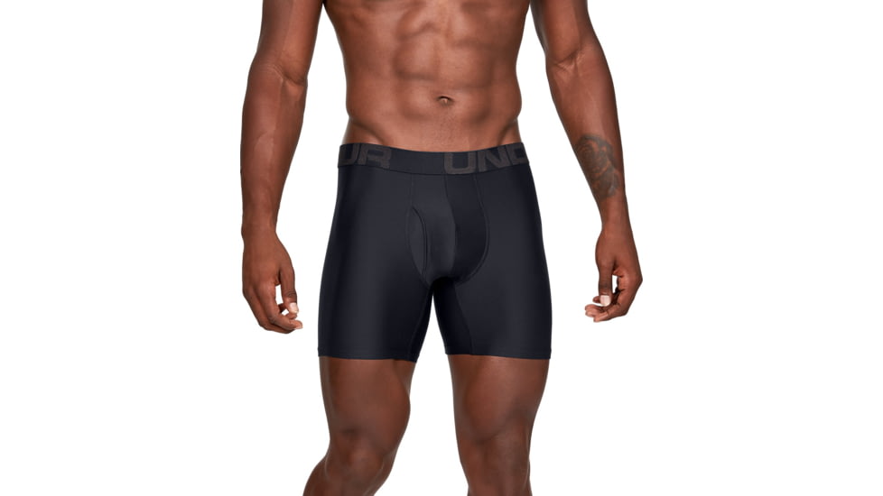 Under Armour UA Tech Boxerjock 6in 2-Pack - Mens, Black, 3X-Large, 13274150013XL