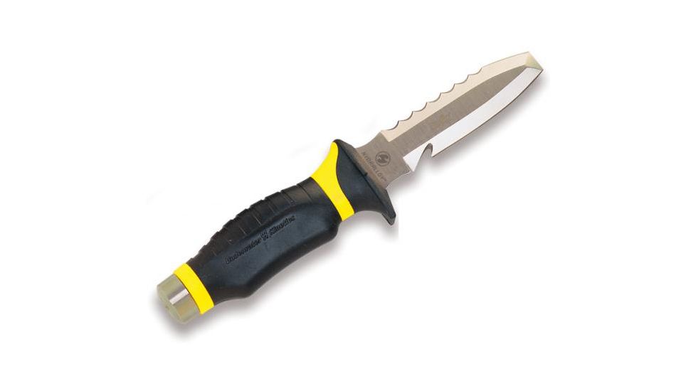 Underwater Kinetics Blue Tang HYDRALLOY, Blunt Tip Blade Dive Knife, Yellow 30051