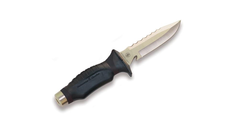 Underwater Kinetics Blue Tang HYDRALLOY, Drop Point Blade Dive Knife, Black 30084