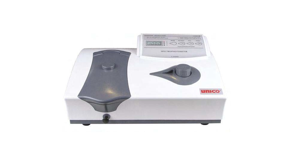 UNICO 1200 Spectrophotometer 5nm Bandpass w/10mm Single Square Cuvette Holder,220V S-1200E