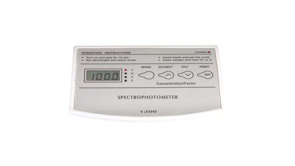 UNICO 1200 Spectrophotometer 5nm Bandpass w/10mm Single Square Cuvette Holder,220V S-1200E