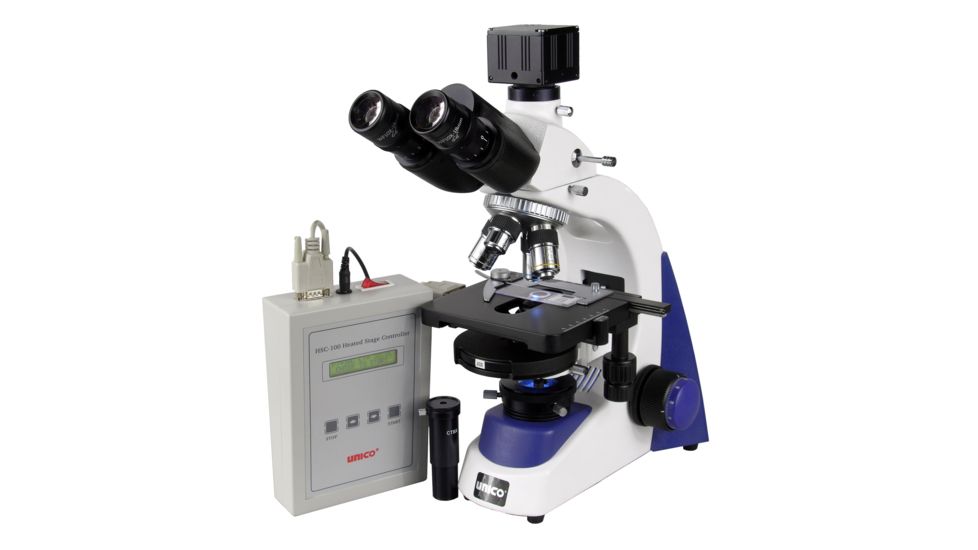 Unico Led Illum Binocular W Heated Stage Microscope G390pl Main