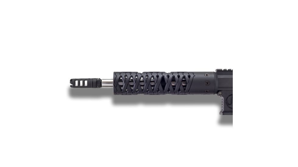 Unique-ARs Bones AR-15 Handguard, Cerakote Armor Black/Anodize Black, 9in bones9