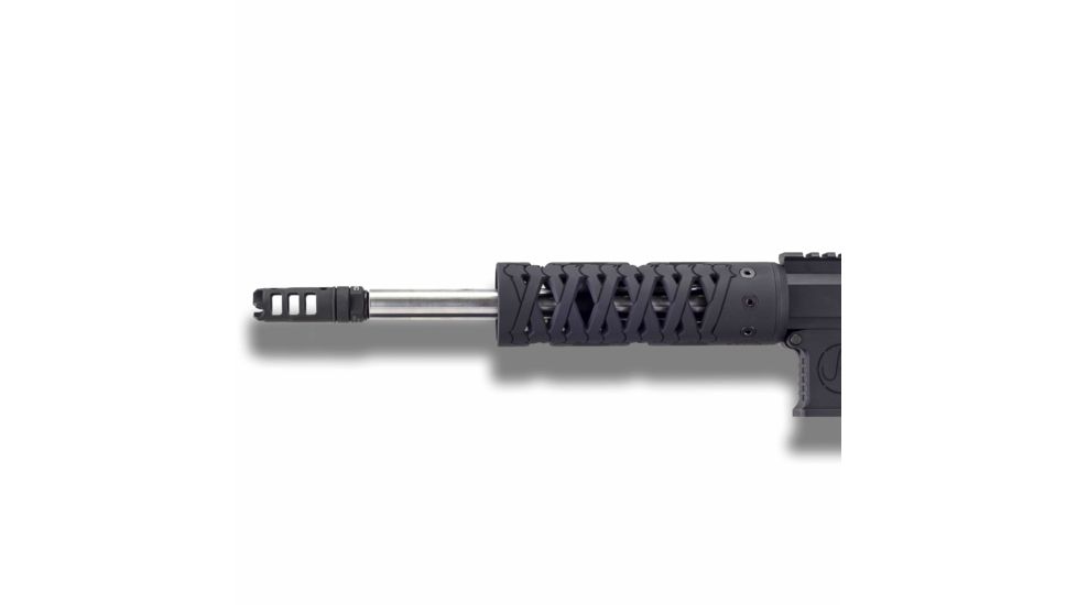 Unique-ARs Bones Handguard with Dolos Locking Ring, Cerakote Armor Black, 7 in dolosbones7