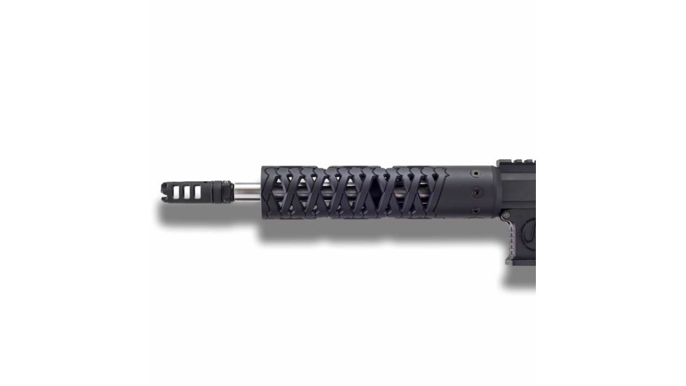 Unique-ARs Bones Handguard with Dolos Locking Ring, Cerakote Armor Black, 9 in dolosbones9