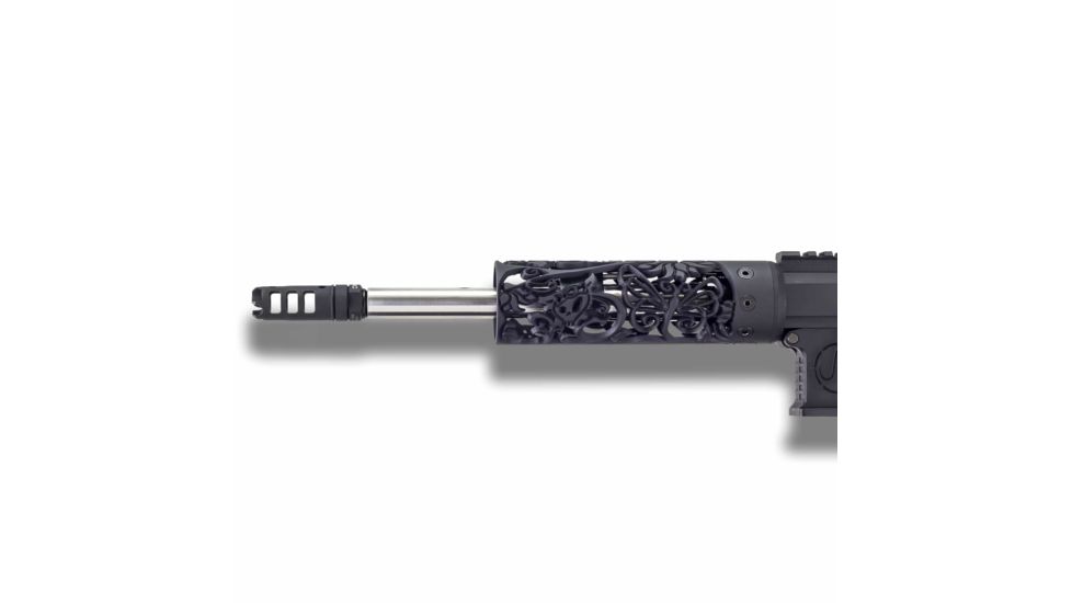 Unique-ARs Lotus Dragon Handguard with Dolos Locking Ring, Cerakote Armor Black, 7 in doloslotus7