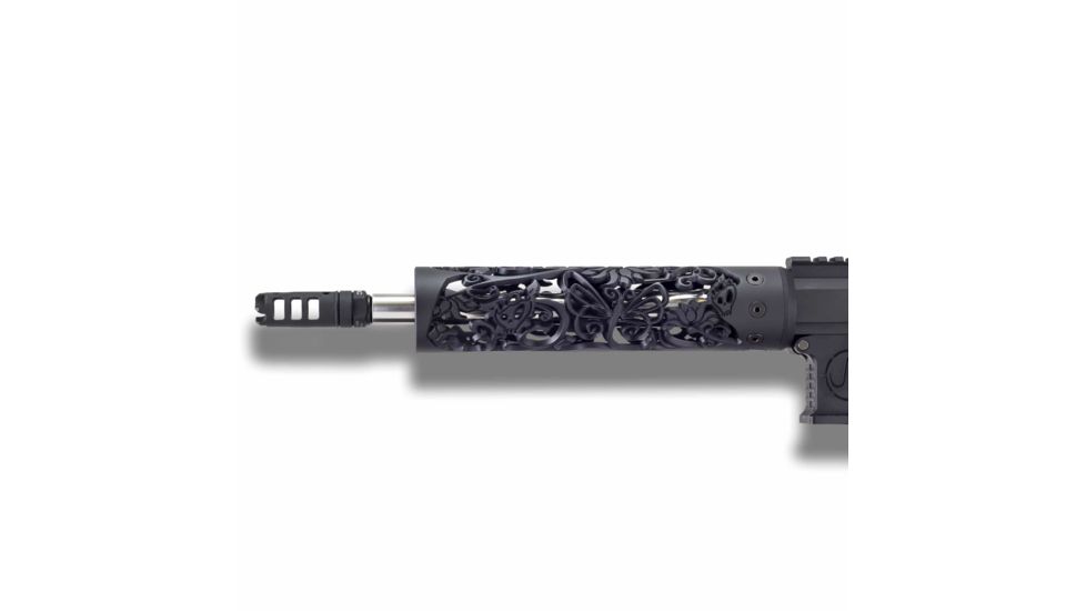 Unique-ARs Lotus Dragon Handguard with Dolos Locking Ring, Cerakote Armor Black, 9 in doloslotus9
