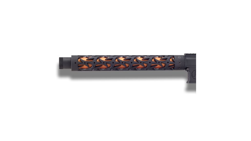 Unique-ARs Razor AR-15 Handguard, Cerakote Armor Black/Anodize Black, 7in, razor7
