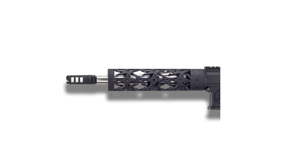 Unique-ARs Razor AR-15 Handguard, Cerakote Armor Black/Anodize Black, 9in razor9