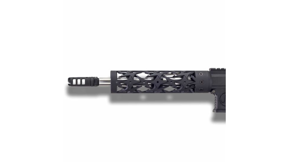 Unique-ARs Razor Handguard with Dolos Locking Ring, Cerakote Armor Black, 9 in dolosrazor9