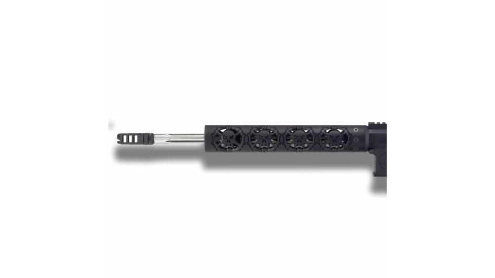 Unique-ARs Skulls Handguard with Dolos Locking Ring, Cerakote Armor Black, 12 in dolosskulls12